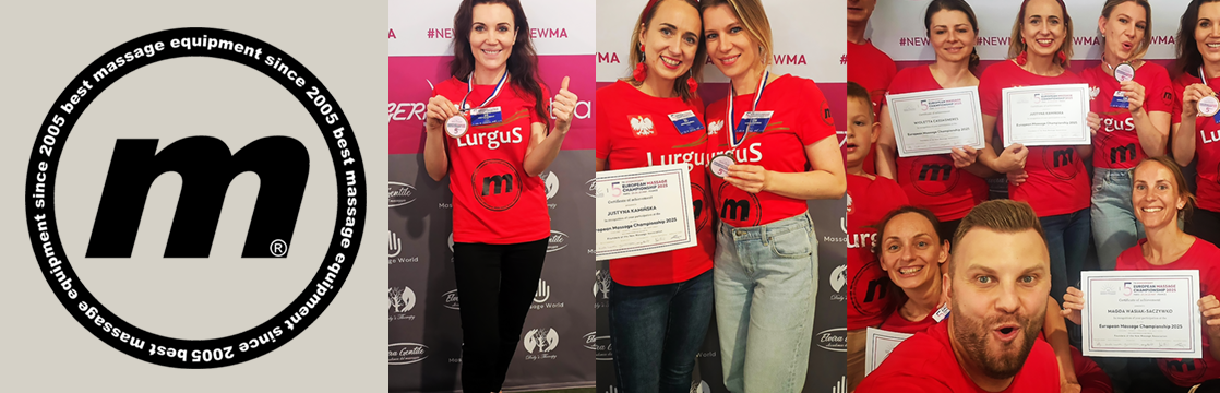 Das polnische Massageteam mit Medaillen bei der Europameisterschaft Massage 2025 in Paris